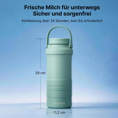 Babyflaschenwärmer & Muttermilchkühler, MW05 500ml tragbar, großer Akku, CM01 650ml 360° 24H Kühlung TÜV CE
