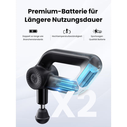 Percussion Massagepistole D6 Pro 16mm Amplitude OLED Bildschirm für Schulter Rücken Bein Tragetasche