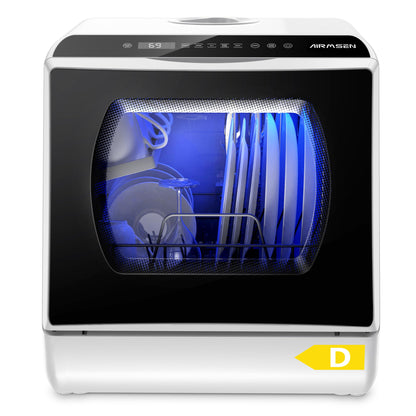 Mini Tischgeschirrspüler, 5+1 Programme, 5L Wassertank, Touch Control LED Display, Energieklasse D