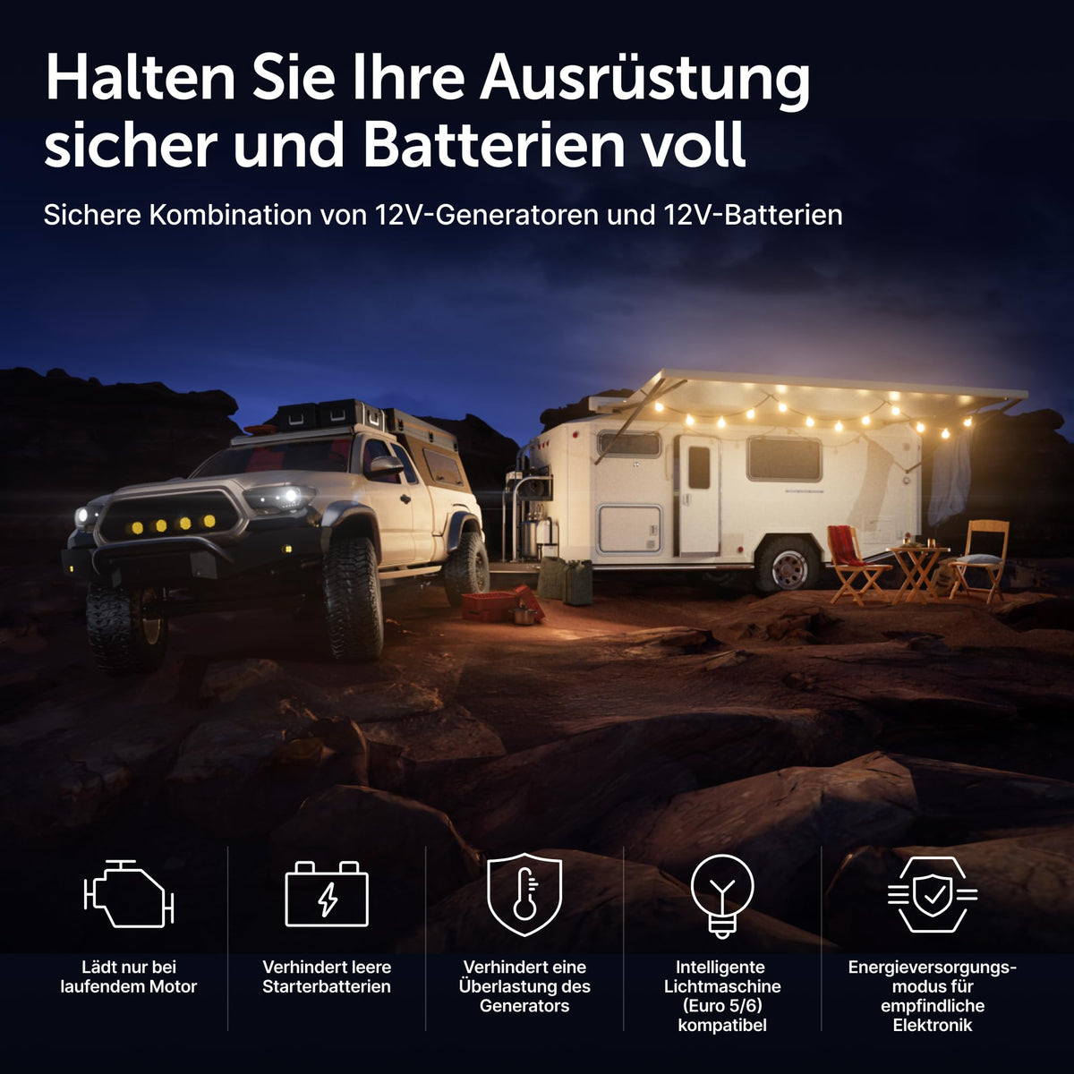 Orion XS Smart DC to DC Ladegerät 12V/12V 50A 700W mit erweitertem Batterieschutz für 12V Batterien