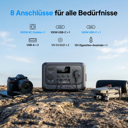 Elite 30 V2 Tragbare Powerstation 288Wh LFP 6x AC Ausgang 1500W 100% in 70Min Solargenerator Camping Notstrom