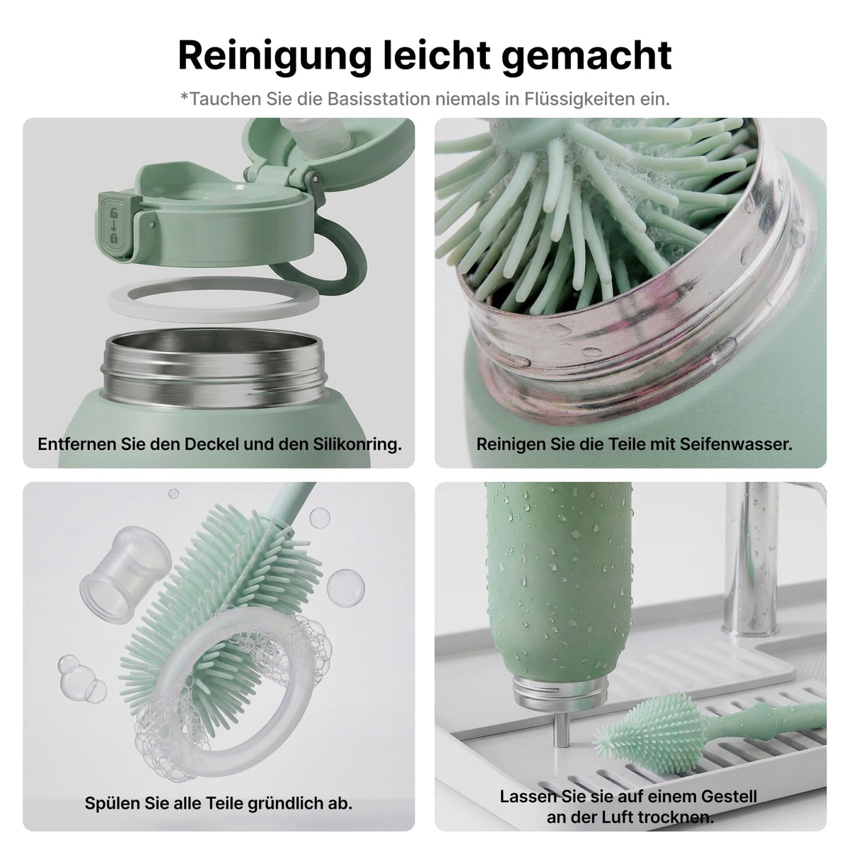 Babyflaschenwärmer & Muttermilchkühler, MW05 500ml tragbar, großer Akku, CM01 650ml 360° 24H Kühlung TÜV CE