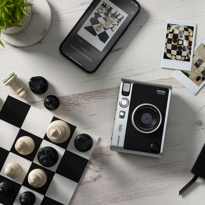 Mini EVO Hybrid Instant Camera Black with LCD Display USB-C Charging and Multiple Lens Effects