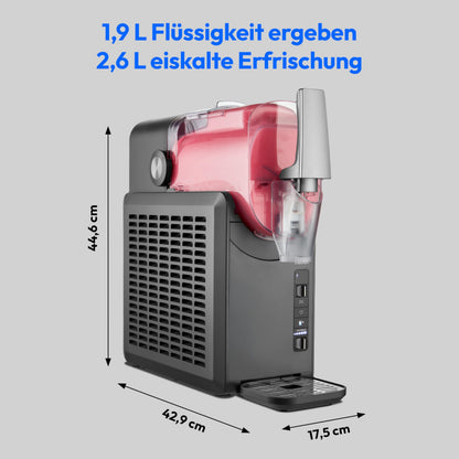 Slush Maschine mit Kompressor 2,6L Slush Eis 1,9L Fassung 5 Modi 30 bis 60 Min Slush Ice Maker MD12090