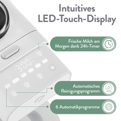Pflanzenmilchbereiter Mila 600ml, 6 Programme, Selbstreinigung, LED Display, Nussmilch, Sojamilch, Haferdrinks