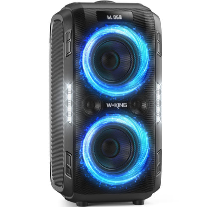 270W Peak Bluetooth Partybox Lautsprecher 125dB 12 Bässe 2x16,5cm Woofer Super Bass Mic Gitarre USB AUX Akku