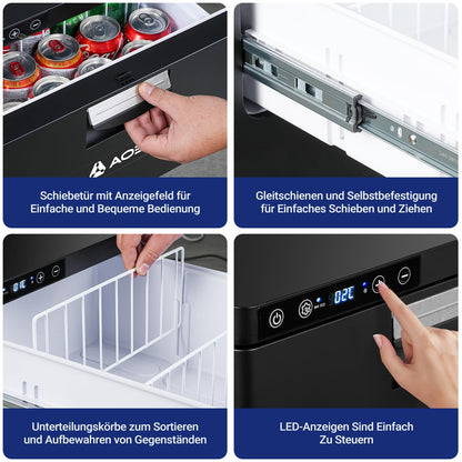 31L Schublade Kompressor Kühlbox 12V/24V App Steuerung -20°C bis 20°C Max Eco Modus für Auto LKW Boot Camping