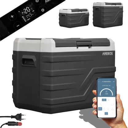 Kompressor Kühlbox 35 Liter App Smart Steuerung USB bis -20°C 12V 24V 230V Auto LKW Camping Boot Wohnmobil