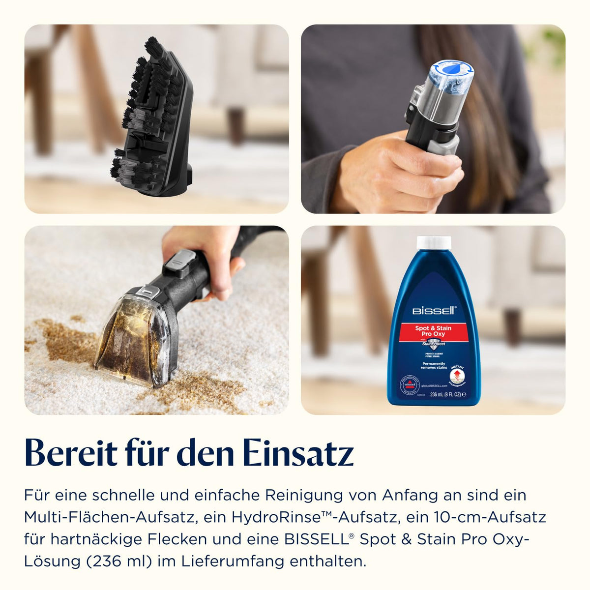 SpotClean HydroSteam Teppichreiniger und Dampfreiniger 1000W 3689N Nasssauger für Teppiche Polster Auto