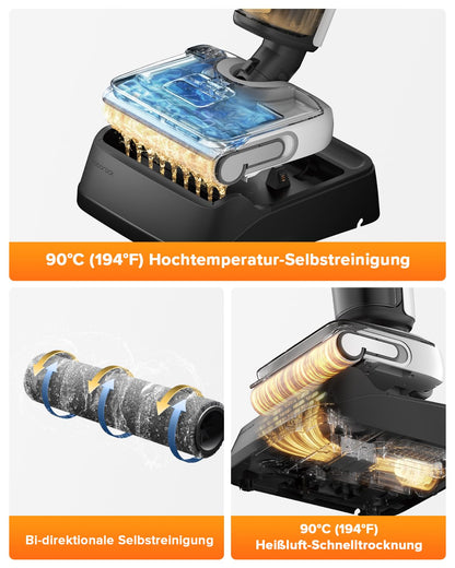 F25 LT Akkuwischsauger, 60 Min Laufzeit, 20.000 Pa, 180° flach, 90°C 5 Min Selbstreinigung, kabellos