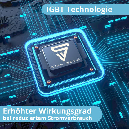 Schutzgasschweißgerät MIG/MAG 200 ST, IGBT Inverter, 200 A, synergischer Drahtvorschub, FLUX, Lift TIG, MMA