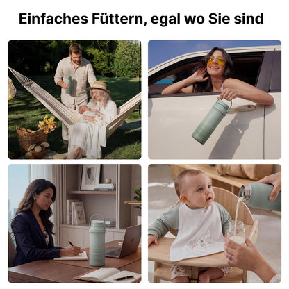Babyflaschenwärmer & Muttermilchkühler, MW05 500ml tragbar, großer Akku, CM01 650ml 360° 24H Kühlung TÜV CE