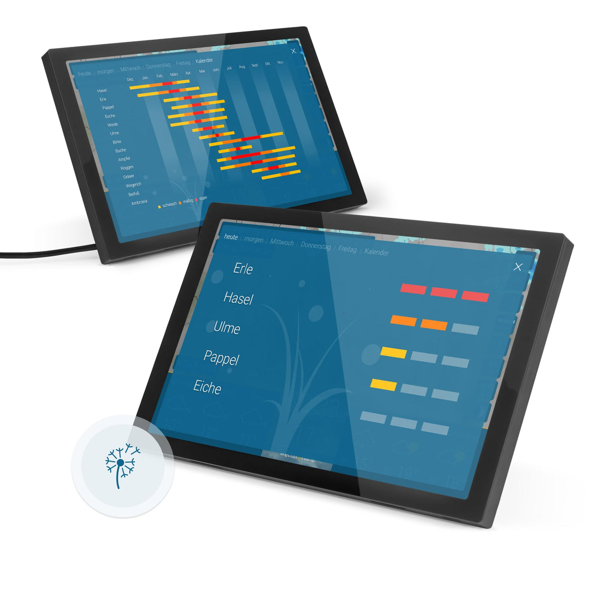 4 WetterDisplay WLAN Wetterstation mit WetterRadar HD Farbdisplay 14 Tage Vorhersage Unwetterwarnungen