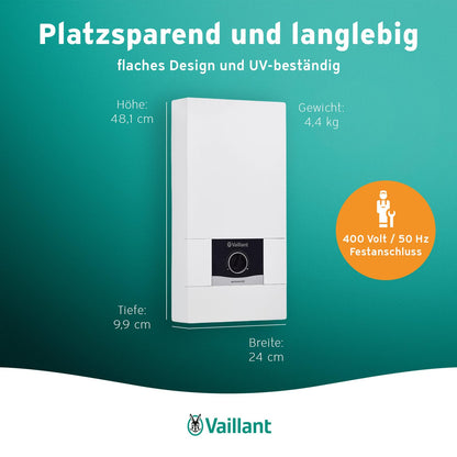 Durchlauferhitzer VED E 24/8 druckfest 24kW 400V stufenlos regelbar Digitalanzeige 0010023779 Energieklasse A