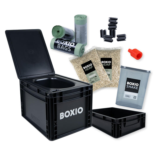 Toilet Max+ Trockentrenntoilette chemiefrei für Camping Van Outdoor Dachzelt Eurobox Basis ohne Strom 40x30x28