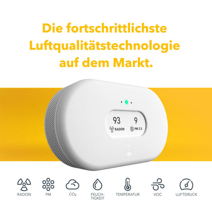 View Plus 2960 intelligenter Radonluftqualitätsmesser Feinstaub CO2 VOC Luftfeuchtigkeit Temperatur