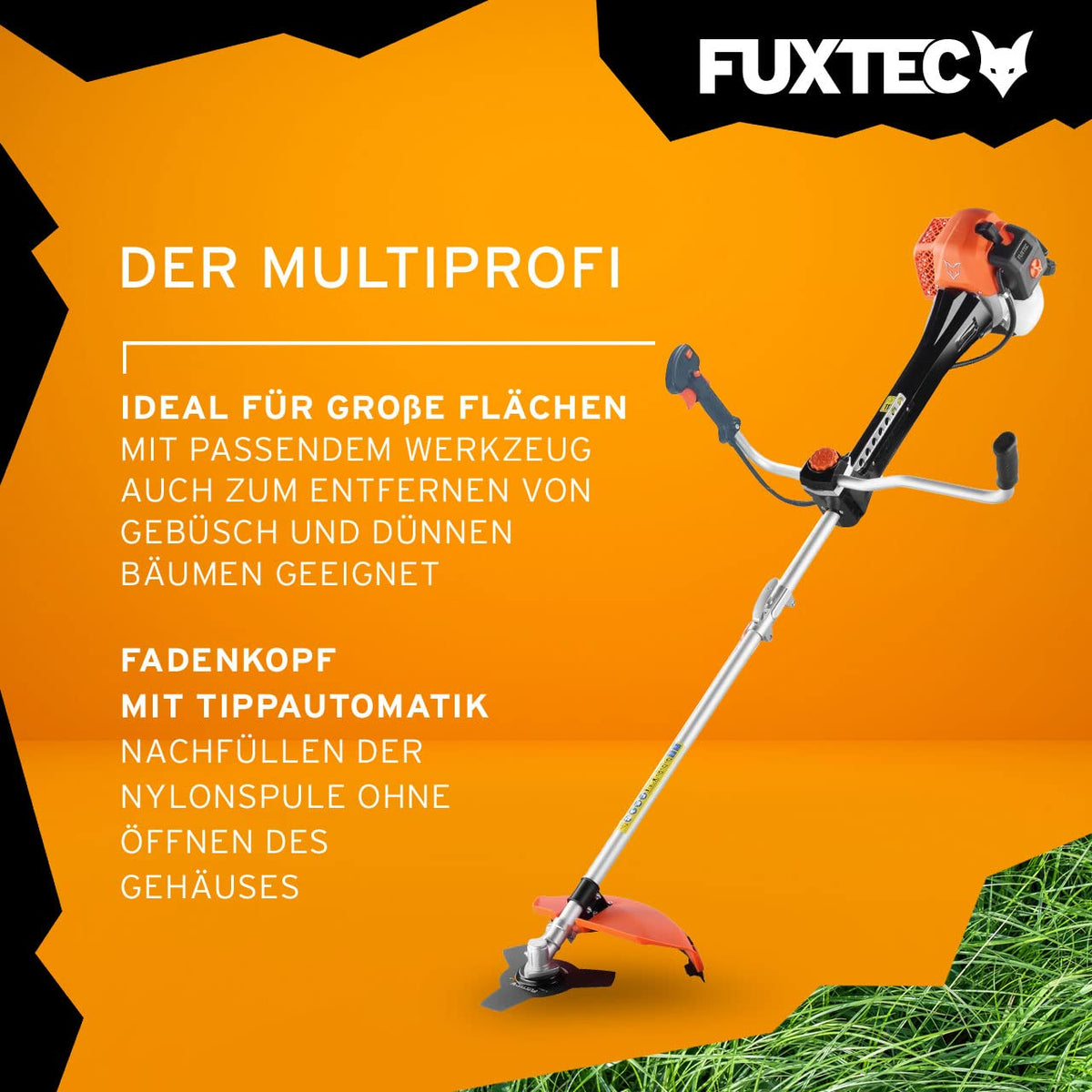 Profi Benzin Motorsense Freischneider FXPS162 62ccm 2 Takt mit Faden Komfort Tragegurt Antivibrationssystem