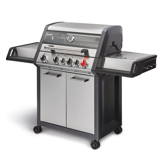 Gasgrill MONROE PRO 3 SIK TURBO, 3 Edelstahlbrenner, Infrarot Backburner, PanoVision, 800°C Turbo Zone
