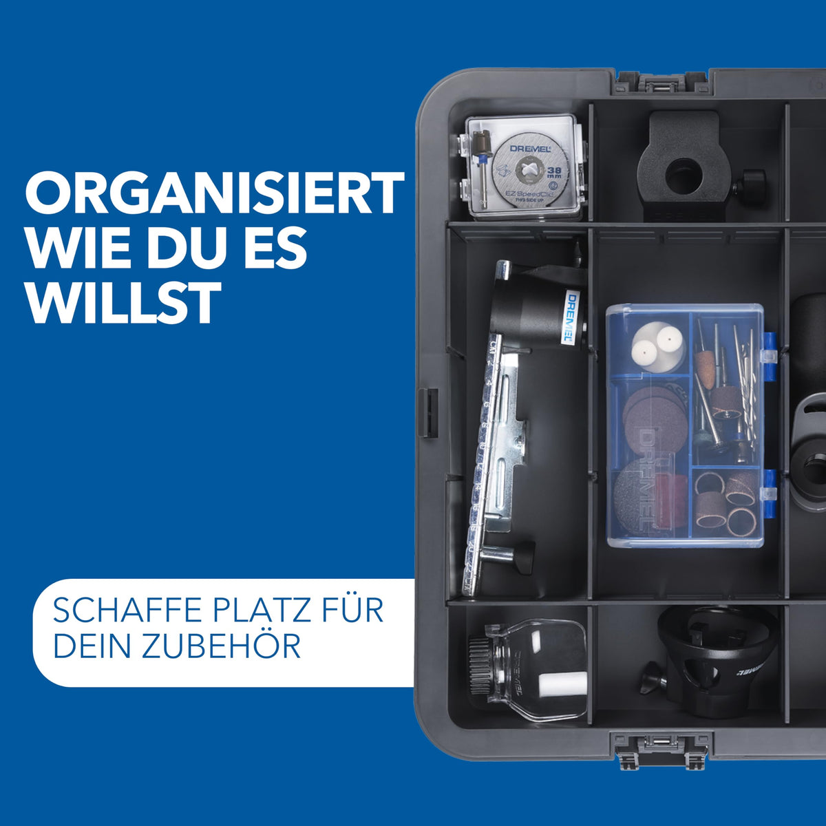 8250 12V Akku Rotationswerkzeug bürstenlos 5.000 bis 30.000 U/min 65 Zubehörteile 2 Akkus und Ladegerät