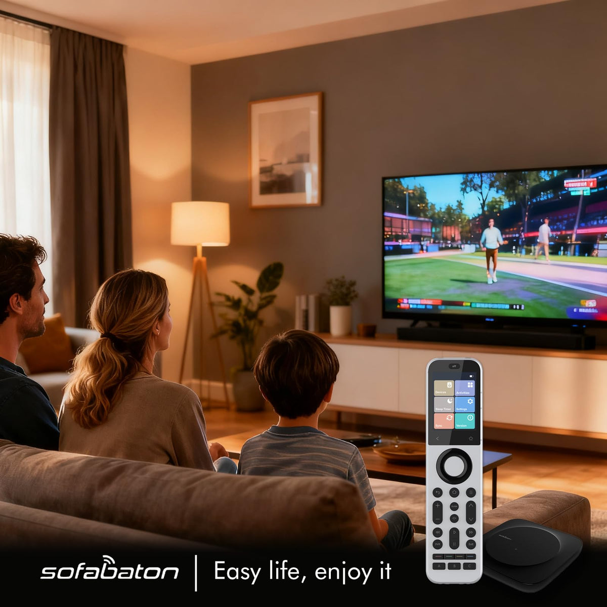 X2 Universal-Fernbedienung, Hub & Ladestation, Touch, Ein-Tasten-Bedienung, für 60 IR/Bluetooth/WLAN-Geräte
