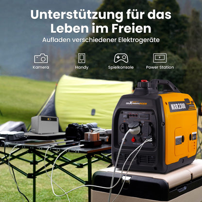 2300W Inverter Stromerzeuger Benzin leise 4 Takt tragbar 18,5kg für Camping Wohnmobil USB 230V Steckdosen