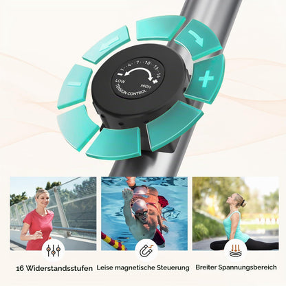 Leiser magnetischer Crosstrainer für Zuhause mit 16 Widerstandsstufen 6kg Schwungrad LCD Pulsmessung