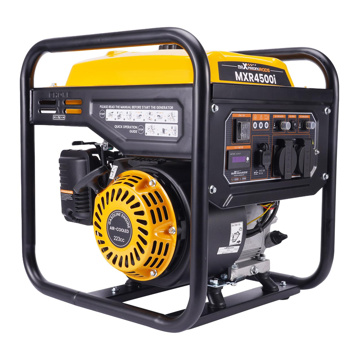 3500W Inverter Generator Benzin 230V 4 Takt 223cc tragbar Notstromaggregat für Garage Werkstatt Baustelle