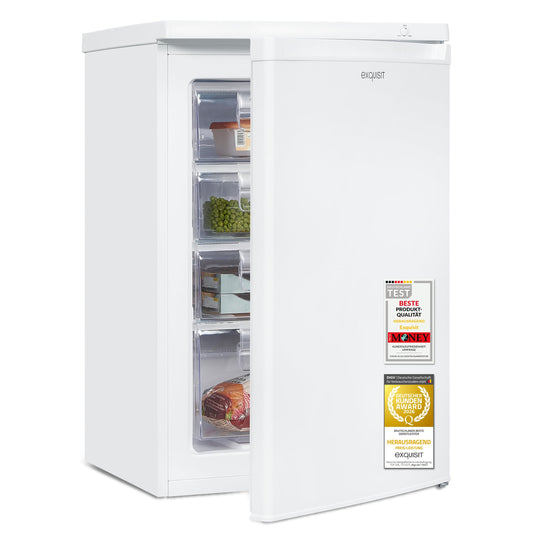 GS512040E Gefrierschrank 91 l Weiß 4 Sterne 4 Schubladen 40 dB leise Türanschlag wechselbar Energieklasse E