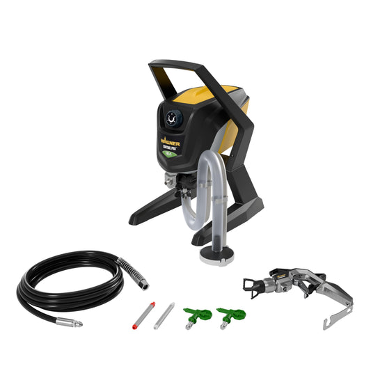 Airless Sprühsystem Control Pro 350 R Wandfarbe Latex Lack Lasur 15m² in 2min 110bar Druckregler Schlauch 15m
