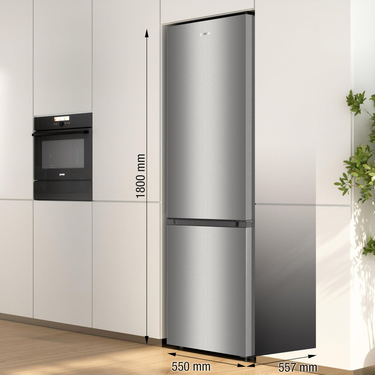 RK 4182 PS4 Kühlgefrierkombination 180x55x55,7 cm Kühlen 198 L Gefrieren 66 L LED 39 dB Grau Energieklasse E