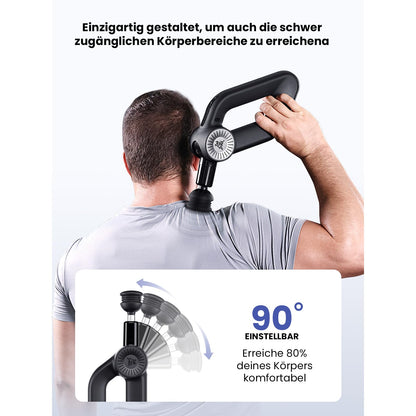 Percussion Massagepistole D6 Pro 16mm Amplitude OLED Bildschirm für Schulter Rücken Bein Tragetasche