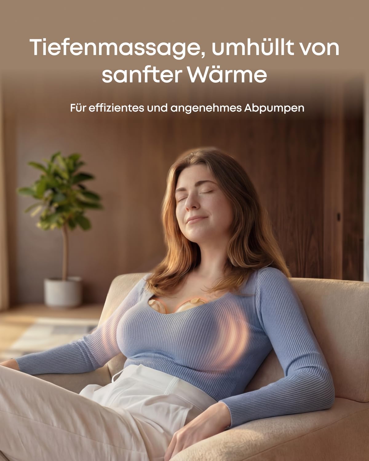 Tragbare elektrische Milchpumpe S2 Pro kabelloses Ladecase Wärmemassage HeatFlow VibraPump freihändig