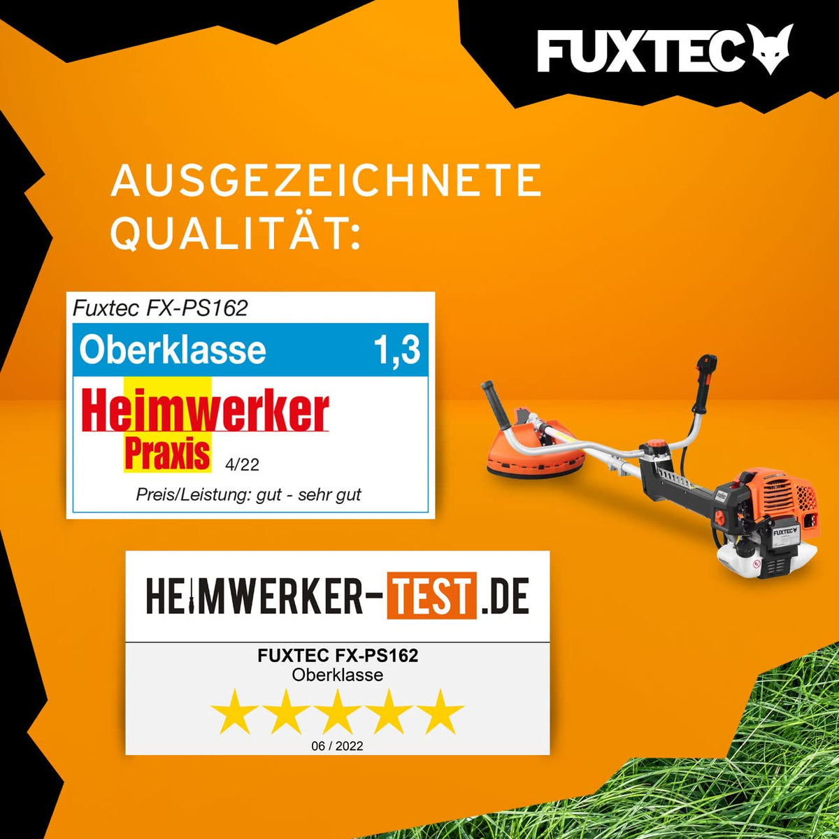 Profi Benzin Motorsense Freischneider FXPS162 62ccm 2 Takt mit Faden Komfort Tragegurt Antivibrationssystem