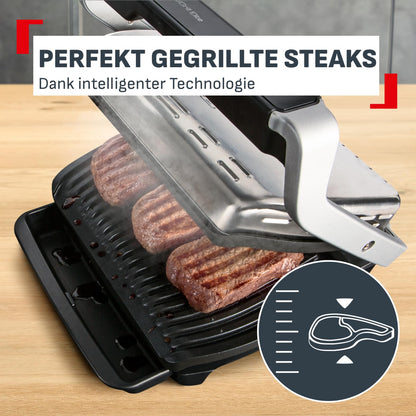 OptiGrill Elite XL Kontaktgrill 16 Programme Digitales Display Garstufenanzeige Grillboost Edelstahl GC760D12