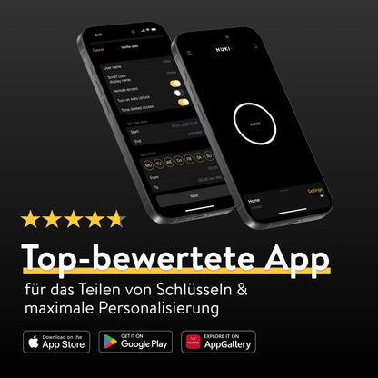 Smart Lock Pro mit Bluetooth, WLAN, Matter, Smart Home, Fernsperren, einfache Nachrüstung ohne Zylindertausch