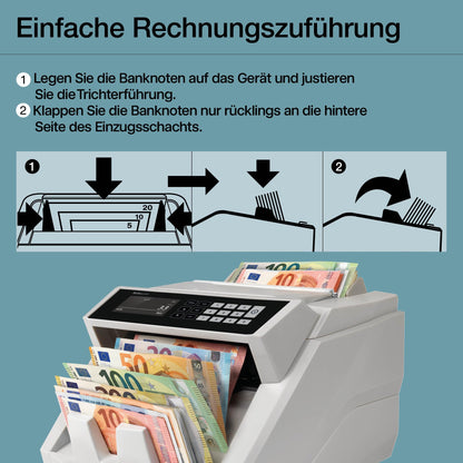Banknotenzähler 2465 S Wertzählung 7 fache Echtheitsprüfung zählt sortierte Banknoten aller Währungen