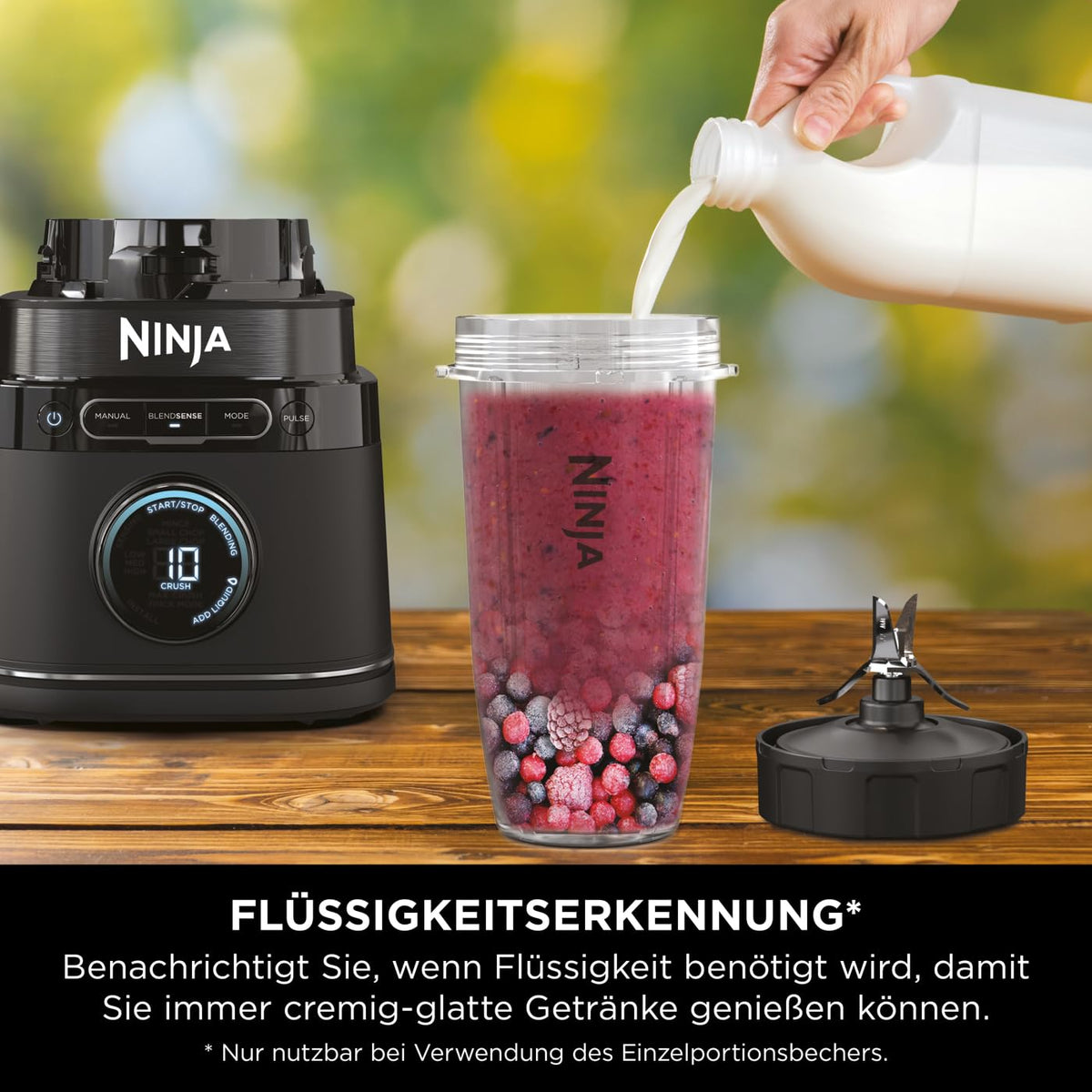 2 in 1 Detect Mixer Pro, 1200W, Krug, 2x Single Serve Tassen, Smoothies, Gemüse hacken, Frozen Drinks, TB301EU