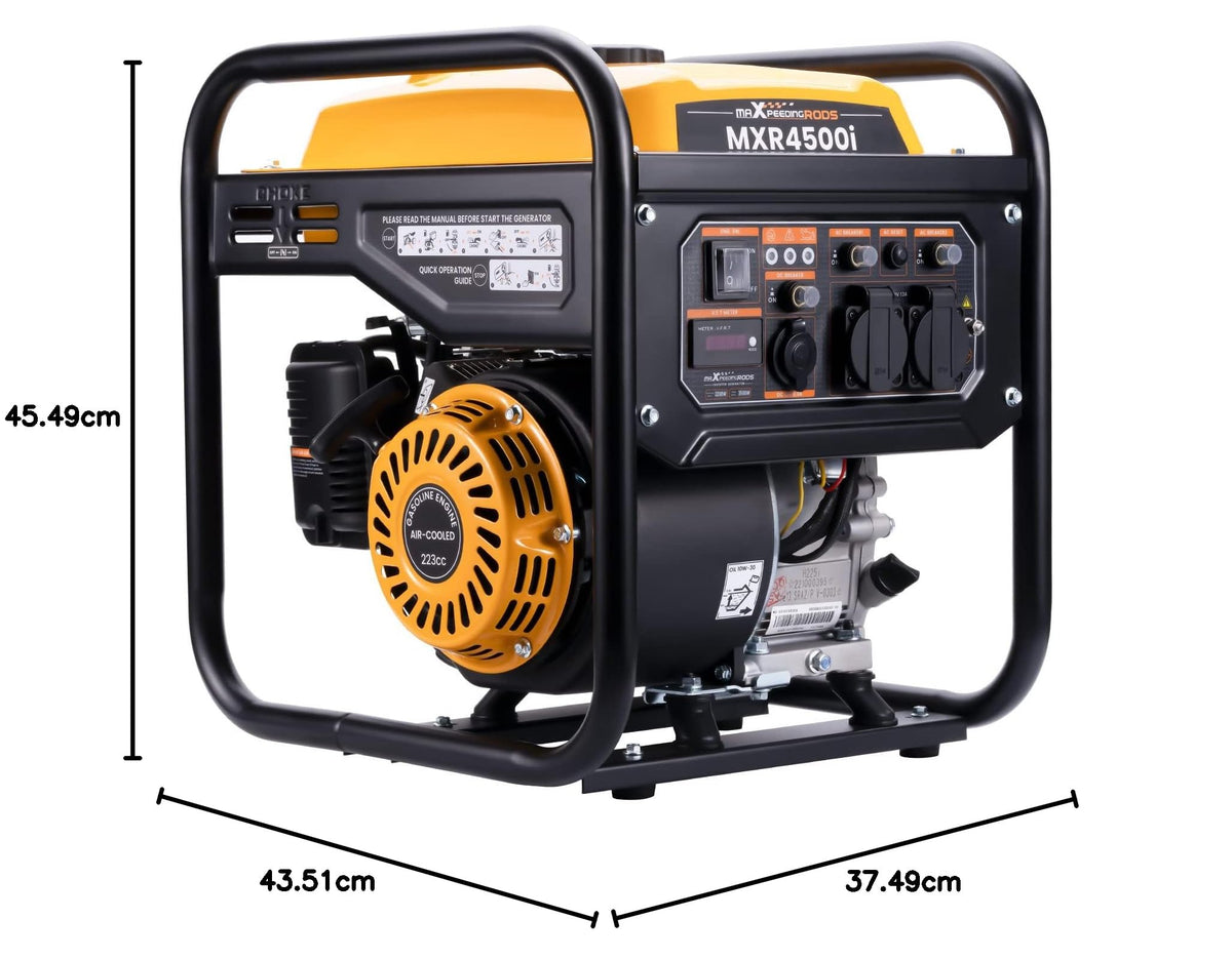 3500W Inverter Generator Benzin 230V 4 Takt 223cc tragbar Notstromaggregat für Garage Werkstatt Baustelle