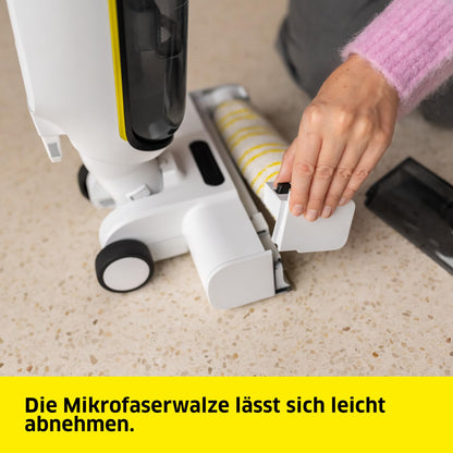 Saugwischer FCV 3 kabellos 3 Reinigungsmodi Akkulaufzeit ca. 30 min Flächenleistung ca. 130 m² pro Ladung Weiß