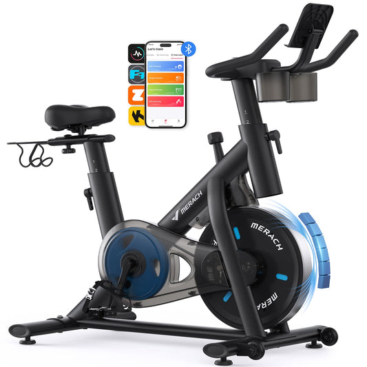 Leiser Heimtrainer mit verstellbarem Widerstand LED-Monitor Tablet-Halter App für Zuhause bis 136 kg