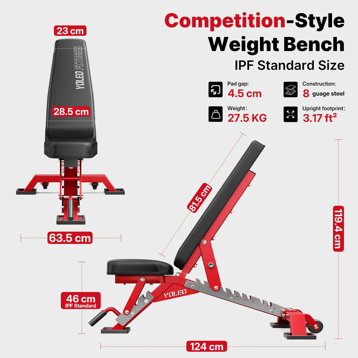 Hantelbank verstellbar bis 1050 kg Homegym Schrägbank Flachbank Negativbank 90% vormontiert