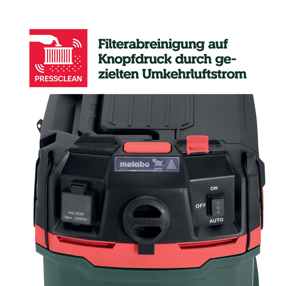 ASA 30 M PC Allessauger, 1200 W, Staubklasse M, 8m Kabel, 30l, Antistatikschlauch, Filterabreinigung, Zubehör