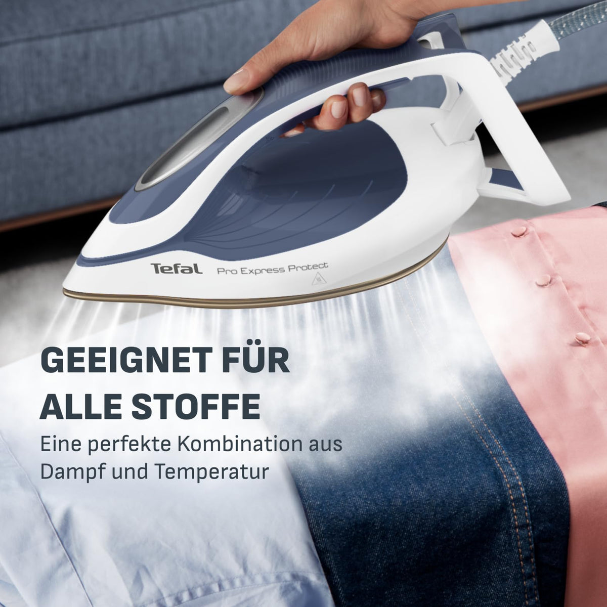 Pro Express Protect Dampfbügelstation 7,6 Bar 140 g/min 550 g/min Dampfstoß Antikalk blaugrau/weiß GV9225