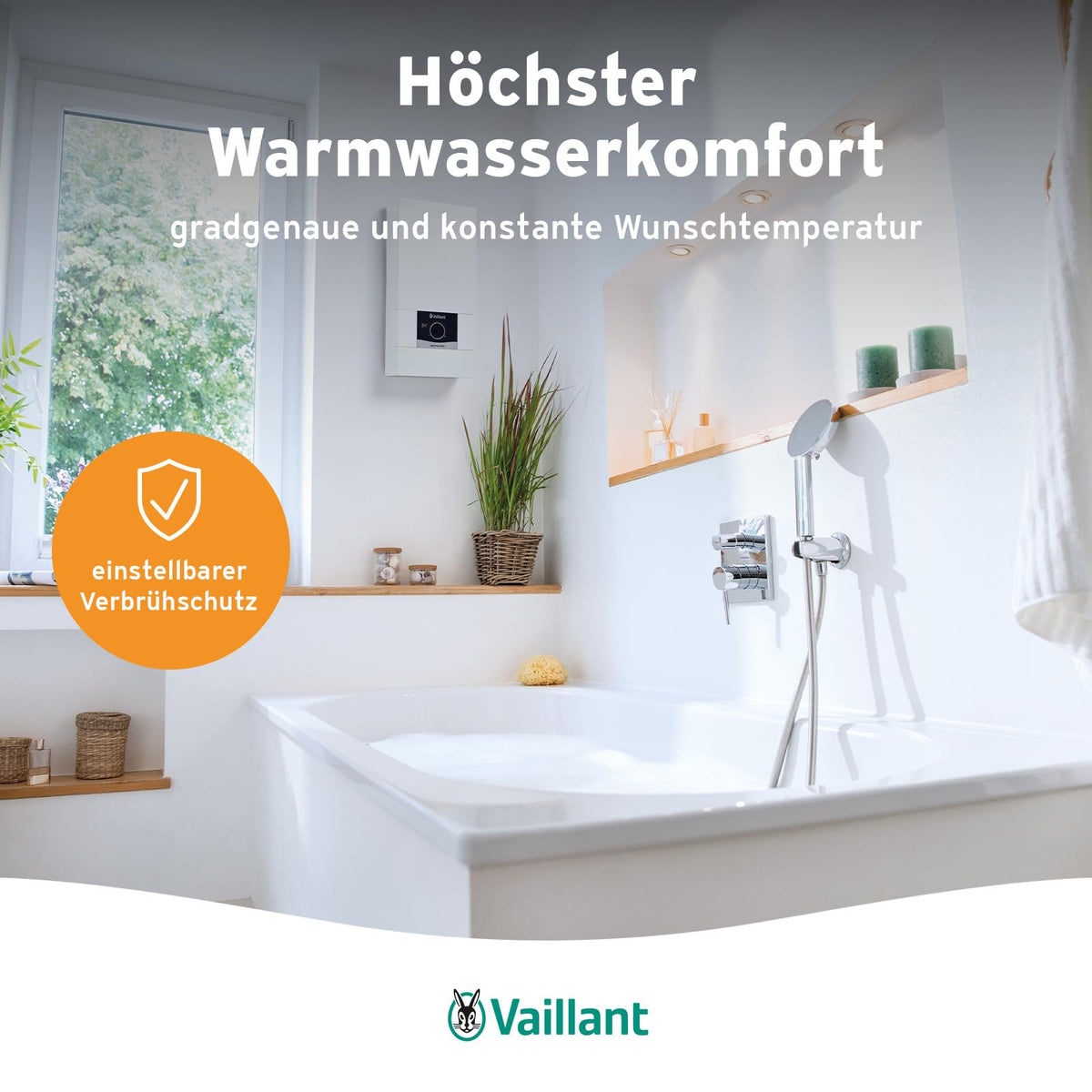 Durchlauferhitzer VED E 24/8 druckfest 24kW 400V stufenlos regelbar Digitalanzeige 0010023779 Energieklasse A
