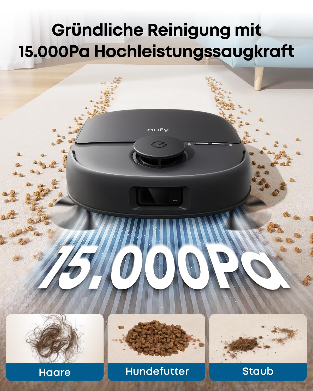 HydroJet C28 Saugwischroboter 15000 Pa KI Hindernisvermeidung selbstreinigende Wischrolle 5 in 1 Station