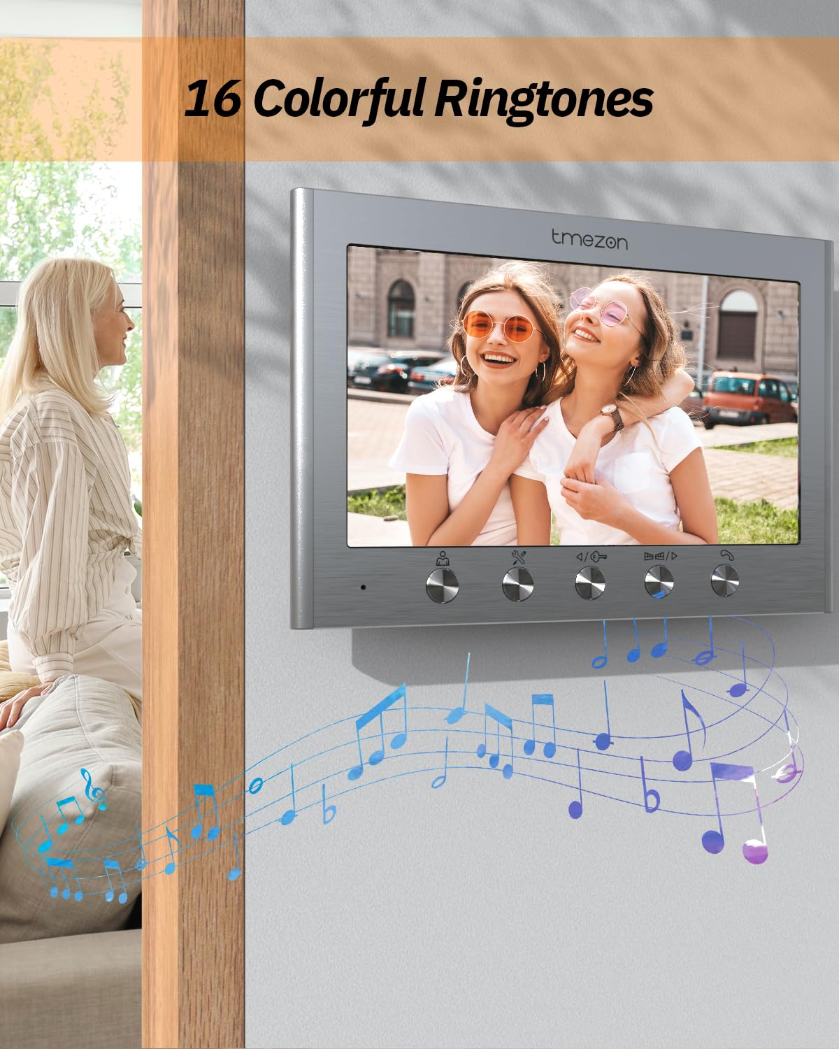 Videotürsprechanlage 2 Familienhaus 7 Zoll Monitor HD Kamera 2 Wege Audio 2 Draht Kabel Türöffner Nachtsicht