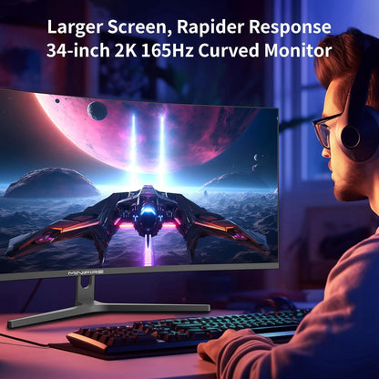 34 Zoll Curved 1500R Gaming Monitor 165Hz 3440x1440 1ms MPRT FreeSync HDR VA 2xHDMI 2.1 1xDP 1.4 MFG34C5Q