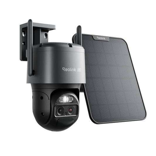 4K PTZ Überwachungskamera Aussen Akku Auto Tracking Dual Lens WiFi 6 30m Farbnachtsicht KI TrackMix Solar