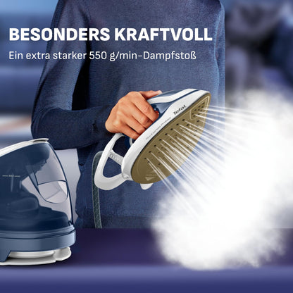 Pro Express Protect Dampfbügelstation 7,6 Bar 140 g/min 550 g/min Dampfstoß Antikalk blaugrau/weiß GV9225