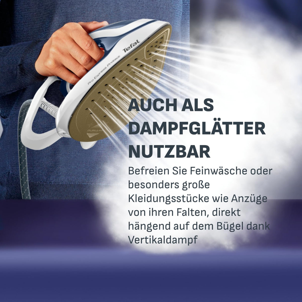 Pro Express Protect Dampfbügelstation 7,6 Bar 140 g/min 550 g/min Dampfstoß Antikalk blaugrau/weiß GV9225